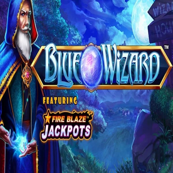 Blue Wizard Fire Blaze Jackpots game by Rarestone Gaming – logo hosted on Donbet Casino